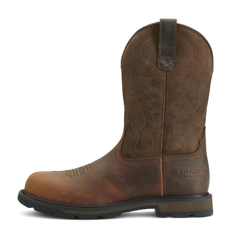 Ariat-Groundbreaker Steel Toe Work Boot Brown-10014241-Steel Toes-3