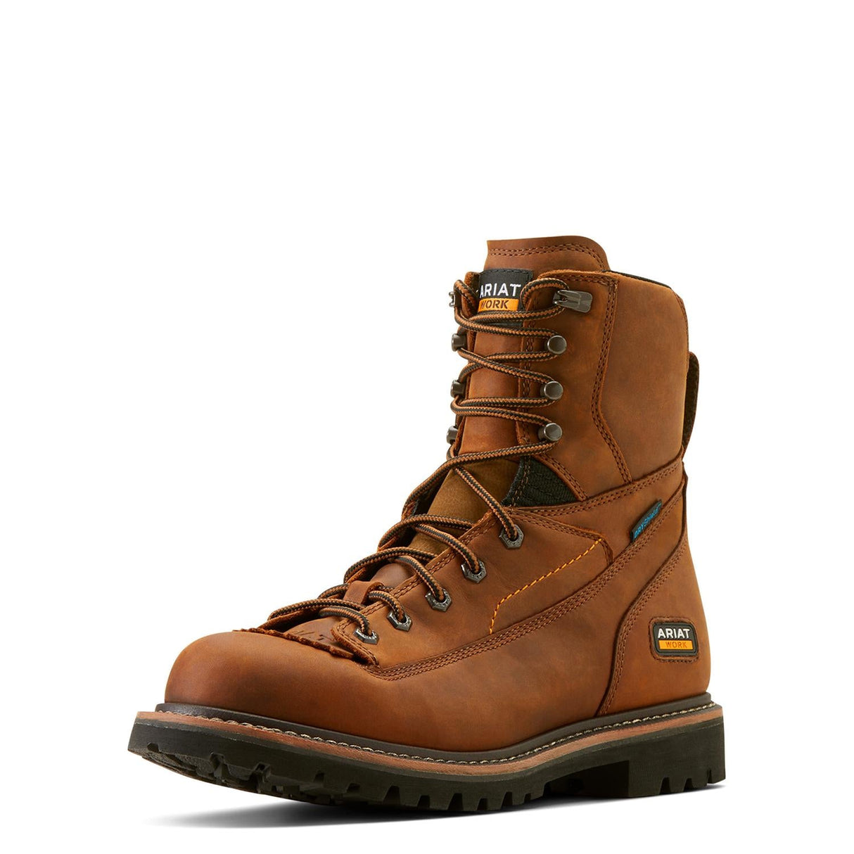 Ariat-Longview Shock Shield 8in Waterproof Work Boot Copper Brown-10053818-Steel Toes-1