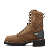 Ariat-Powerline 8in Waterproof Work Boot Oily Distressed Brown-10018563-Steel Toes-3