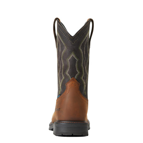 Ariat-RigTek Wide Square Toe Waterproof Composite Toe Work Boot Distressed Brown-10034156-Steel Toes-2