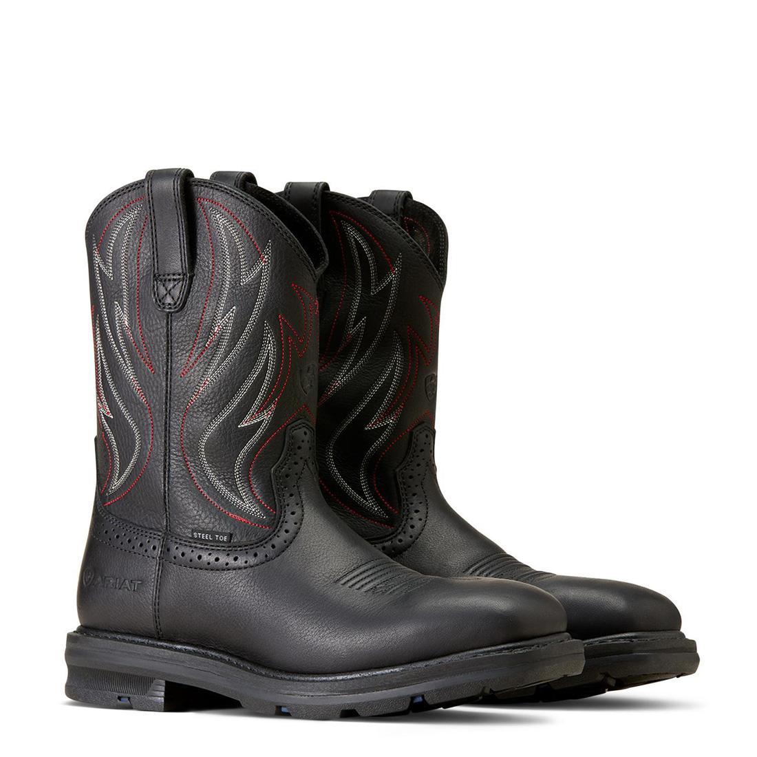 Ariat-Sierra Shock Shield Steel Toe Work Boot Black-10046929-Steel Toes-4