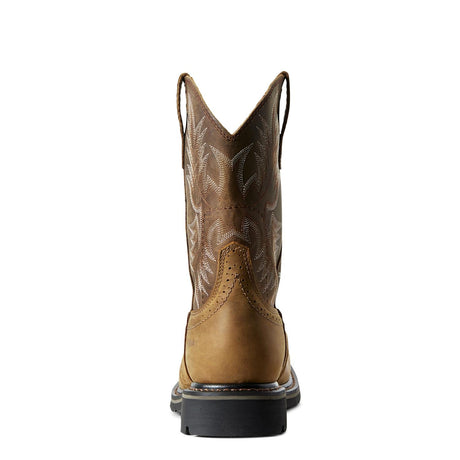 Ariat-Sierra Wide Square Toe Work Boot Aged Bark-10010148-Steel Toes-2