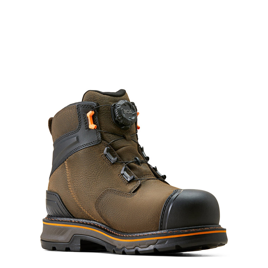 Ariat-Stump Jumper 6"" BOA Waterproof Composite Toe Work Boot Iron Coffee-10048060-Steel Toes-6