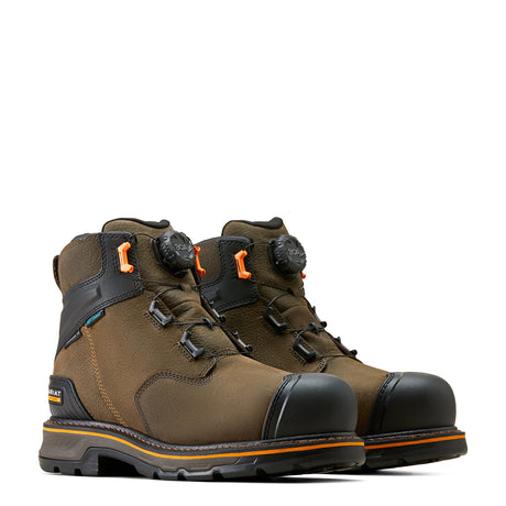 Ariat-Stump Jumper 6"" BOA Waterproof Composite Toe Work Boot Iron Coffee-10048060-Steel Toes-1