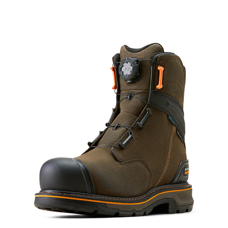 Ariat-Stump Jumper 8in BOA Waterproof Composite Toe Work Boot Iron Coffee-10048059-Steel Toes-2