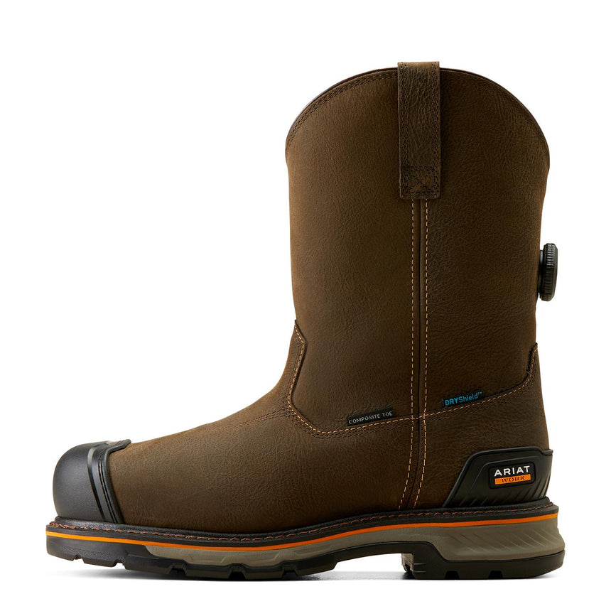 Ariat-Stump Jumper Pull-On BOA Waterproof Composite Toe Work Boot Iron Coffee-10048061-Steel Toes-6