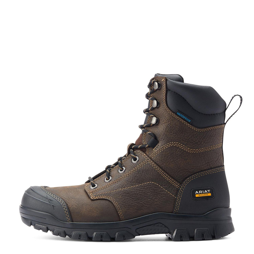 Ariat-Treadfast 8in Waterproof Work Boot Dark Brown-10042484-Steel Toes-5