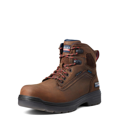 Ariat-Turbo 6in USA Assembled Waterproof Carbon Toe Work Boot Rich Brown-10036739-Steel Toes-2