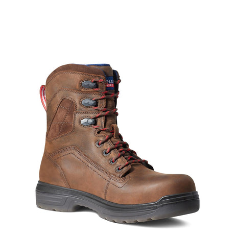 Ariat-Turbo 8in USA Assembled Waterproof Carbon Toe Work Boot Rich Brown-10036737-Steel Toes-2