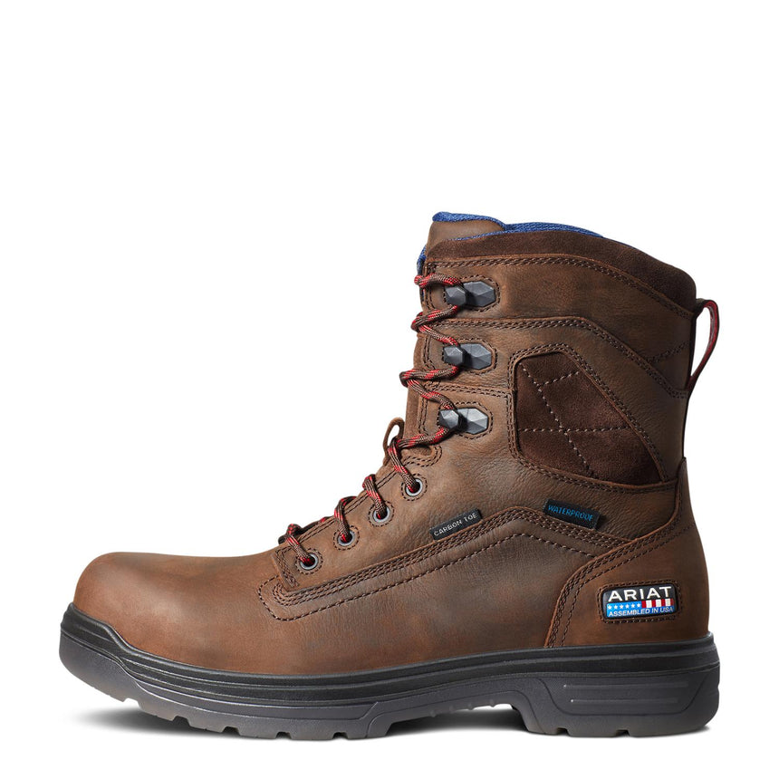 Ariat-Turbo 8in USA Assembled Waterproof Carbon Toe Work Boot Rich Brown-10036737-Steel Toes-4