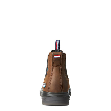 Ariat-Turbo Chelsea USA Assembled Waterproof Carbon Toe Work Boot Barley Brown-10036738-Steel Toes-2