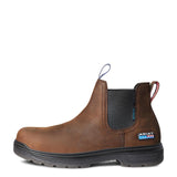 Ariat-Turbo Chelsea USA Assembled Waterproof Carbon Toe Work Boot Barley Brown-10036738-Steel Toes-4