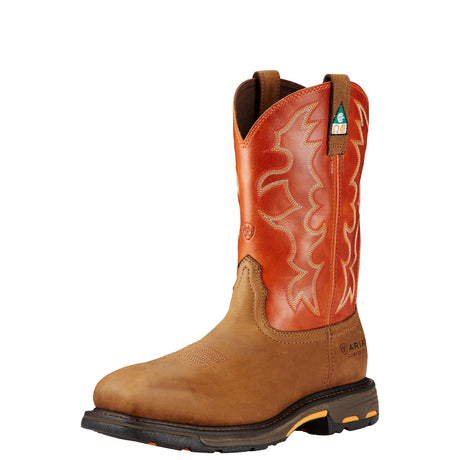 Ariat-WorkHog Wide Square Toe CSA Composite Toe Work Boot Dark Earth-10017170-Steel Toes-1