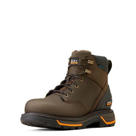 Ariat Big Rig 6 inch Soft-Toe Waterproof Boot Iron Coffee Detail