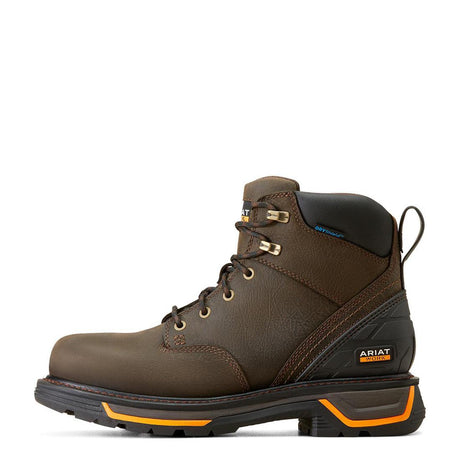 Ariat Big Rig 6 inch Soft-Toe Waterproof Boot Iron Coffee Side