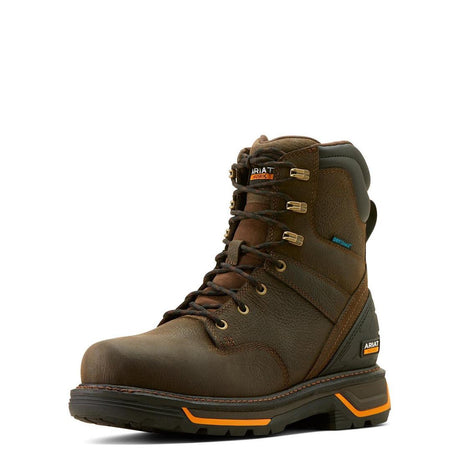 Ariat Big Rig 8 inch Soft-Toe Waterproof Boot Iron Coffee Detail