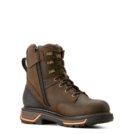 Ariat Big Rig 8 inch Soft-Toe Waterproof Boot Iron Coffee Medial