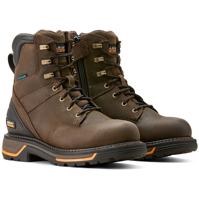 Ariat Big Rig 8 inch Soft-Toe Waterproof Boot Iron Coffee Profile