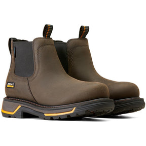 Ariat Big Rig Soft-Toe Waterproof Chelsea Boot Iron Coffee Profile