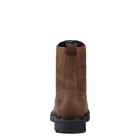 Ariat Cascade 8 inch Soft-Toe Wide Square Toe Boot Alamo Brown Heel