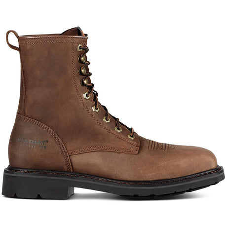 Ariat Cascade 8 inch Steel-Toe Wide Square Toe Work Boot Alamo Brown Profile