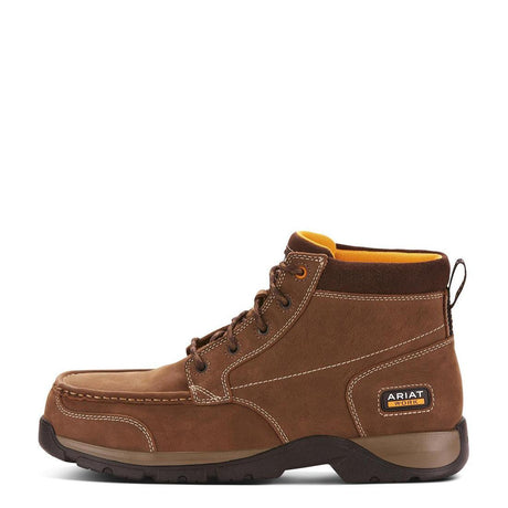 Ariat Edge LTE Composite-Toe Chukka Work Boot Dark Brown Medial