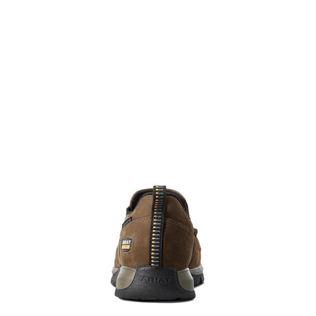 Ariat Edge LTE Composite-Toe SD Slip-On Work Shoe Dark Brown Heel