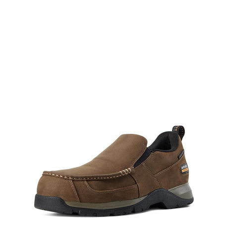 Ariat Edge LTE Composite-Toe SD Slip-On Work Shoe Dark Brown Medial