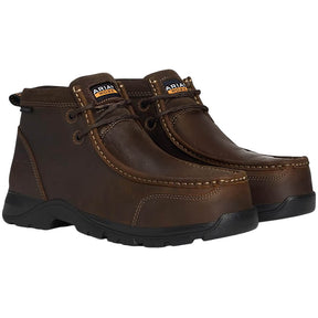 Ariat Edge LTE Composite-Toe Waterproof Moc Toe Work Boot Dark Brown Profile