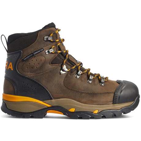 Ariat Endeavor 6 inch Carbon-Toe Waterproof Work Boot Chocolate Brown Profile
