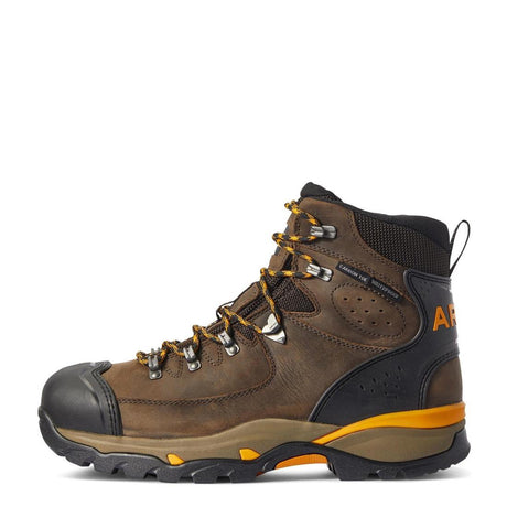 Ariat Endeavor 6 inch Carbon-Toe Waterproof Work Boot Chocolate Brown Side