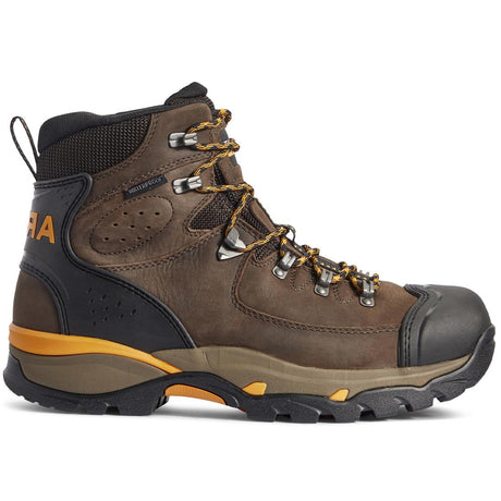 Ariat Endeavor 6 inch Soft-Toe Waterproof Work Boot Chocolate Brown Profile