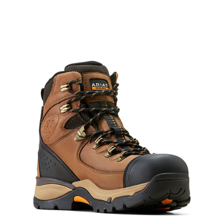Ariat Endeavor 6 inch Soft-Toe Waterproof Work Boot Dusted Brown Medial
