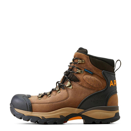 Ariat Endeavor 6 inch Soft-Toe Waterproof Work Boot Dusted Brown Side