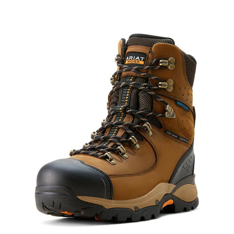 Ariat Endeavor 8 inch Carbon-Toe Waterproof Insulated Work Boot Dusted Brown Detail