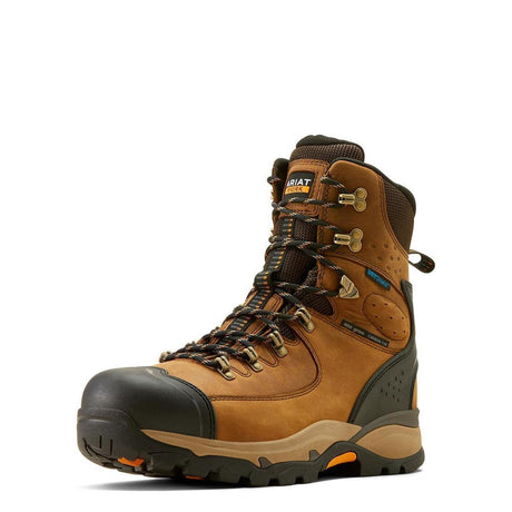 Ariat Endeavor 8 inch Carbon-Toe Waterproof Insulated Work Boot Dusted Brown Upper