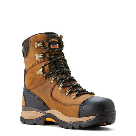 Ariat Endeavor 8 inch Carbon-Toe Waterproof Insulated Work Boot Dusted Brown Profile