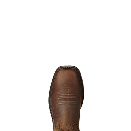 Ariat Groundbreaker Steel-Toe Wide Square Toe Work Boot Brown Sole