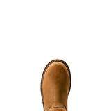 Ariat Rebar Composite-Toe Waterproof Pull-On Wedge Work Boot Distressed Brown Upper