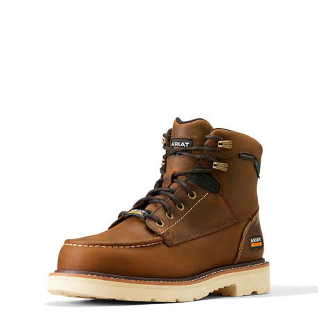 Ariat Rebar Lift 6 inch Composite-Toe Waterproof Work Boot Distressed Brown Detail