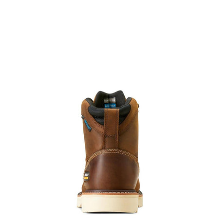 Ariat Rebar Lift 6 inch Composite-Toe Waterproof Work Boot Distressed Brown Heel