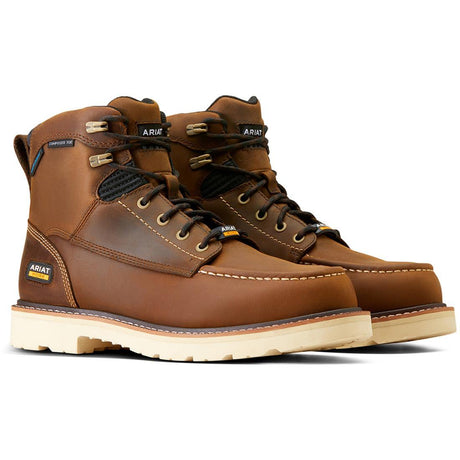 Ariat Rebar Lift 6 inch Composite-Toe Waterproof Work Boot Distressed Brown Profile