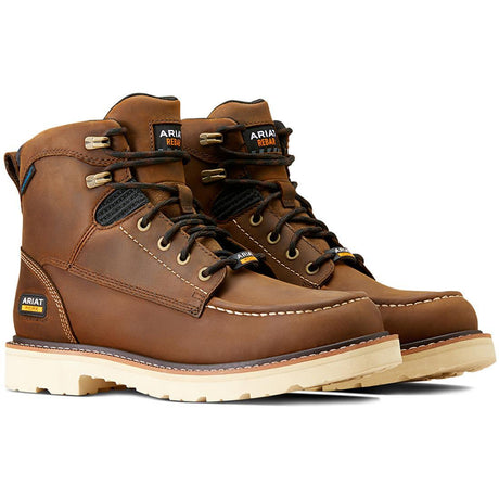 Ariat Rebar Lift 6 inch Soft-Toe Waterproof Boot Distressed Brown Profile