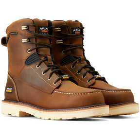 Ariat Rebar Lift 8 inch Composite-Toe Waterproof Work Boot Distressed Brown Profile