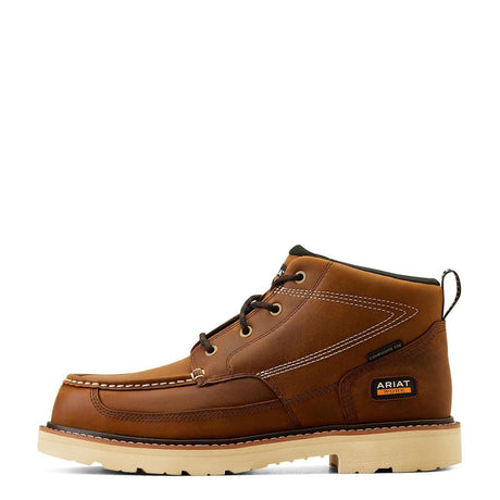 Ariat Rebar Lift Composite-Toe Chukka Work Boot Distressed Brown Detail