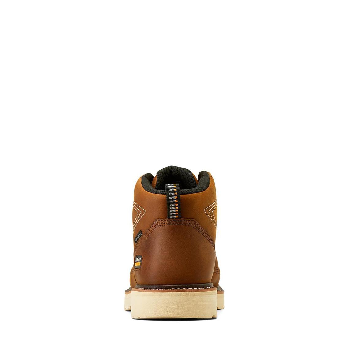 Ariat Rebar Lift Composite-Toe Chukka Work Boot Distressed Brown Heel