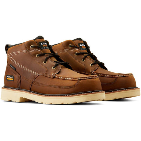 Ariat Rebar Lift Composite-Toe Chukka Work Boot Distressed Brown Profile