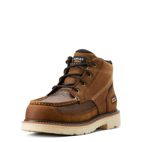Ariat Rebar Lift Composite-Toe Chukka Work Boot Distressed Brown-Textured Heel