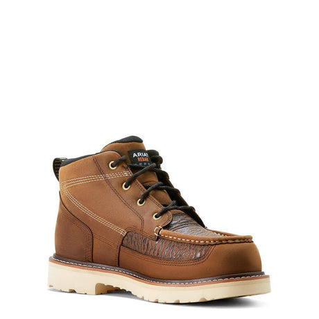 Ariat Rebar Lift Composite-Toe Chukka Work Boot Distressed Brown-Textured Medial