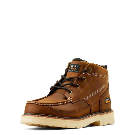 Ariat Rebar Lift Soft-Toe Chukka Boot Distressed Brown Detail